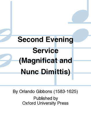 Book cover for Second Evening Service (Magnificat and Nunc Dimittis)