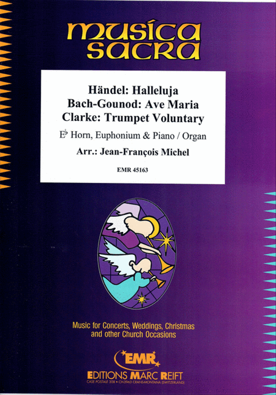 Halleluja (Handel) / Ave Maria (Bach-Gounod) / Trumpet Voluntary (Clarke) Euphonium scores gallery preview page 1