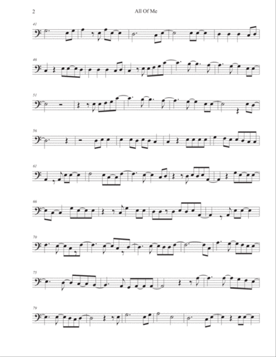 All Of Me Euphonium scores gallery preview page 2