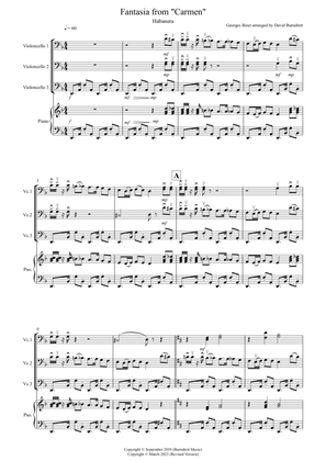 Habanera (Fantasia from Carmen) for Cello Trio