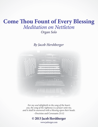 Book cover for Come Thou Fount of Every Blessing - Easy Organ Solo