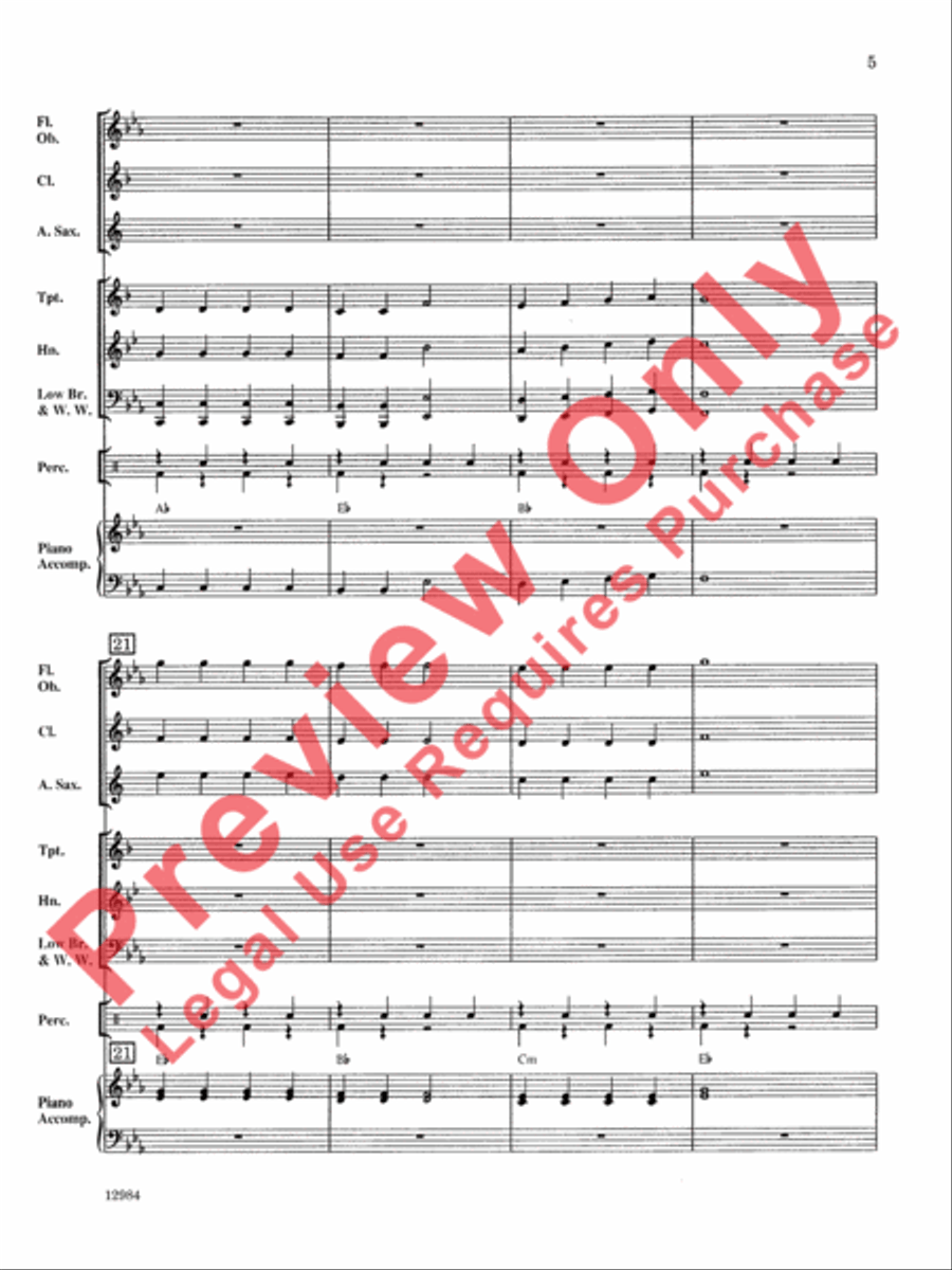 First Christmas March Concert Band scores gallery preview page 6