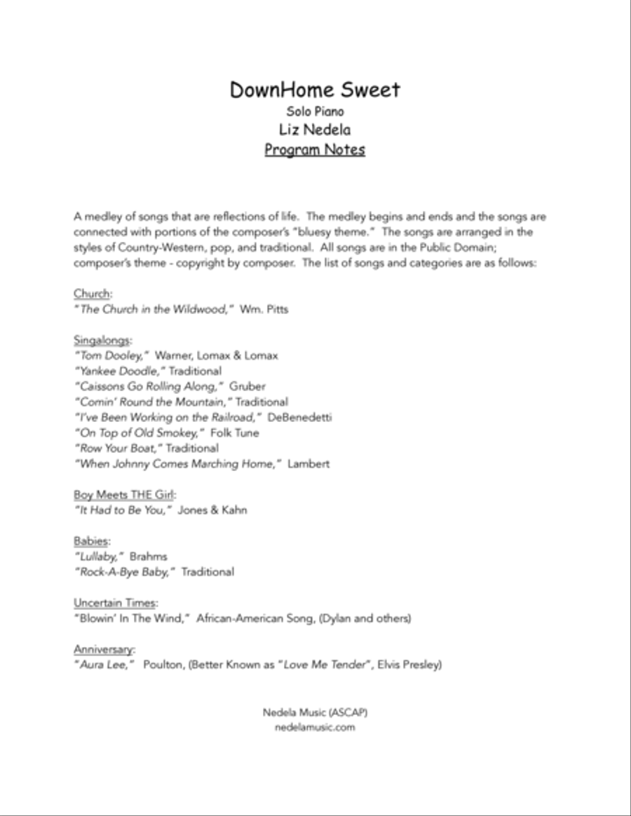 DownHome Sweet DownHome Sweet Piano Solo scores gallery preview page 3
