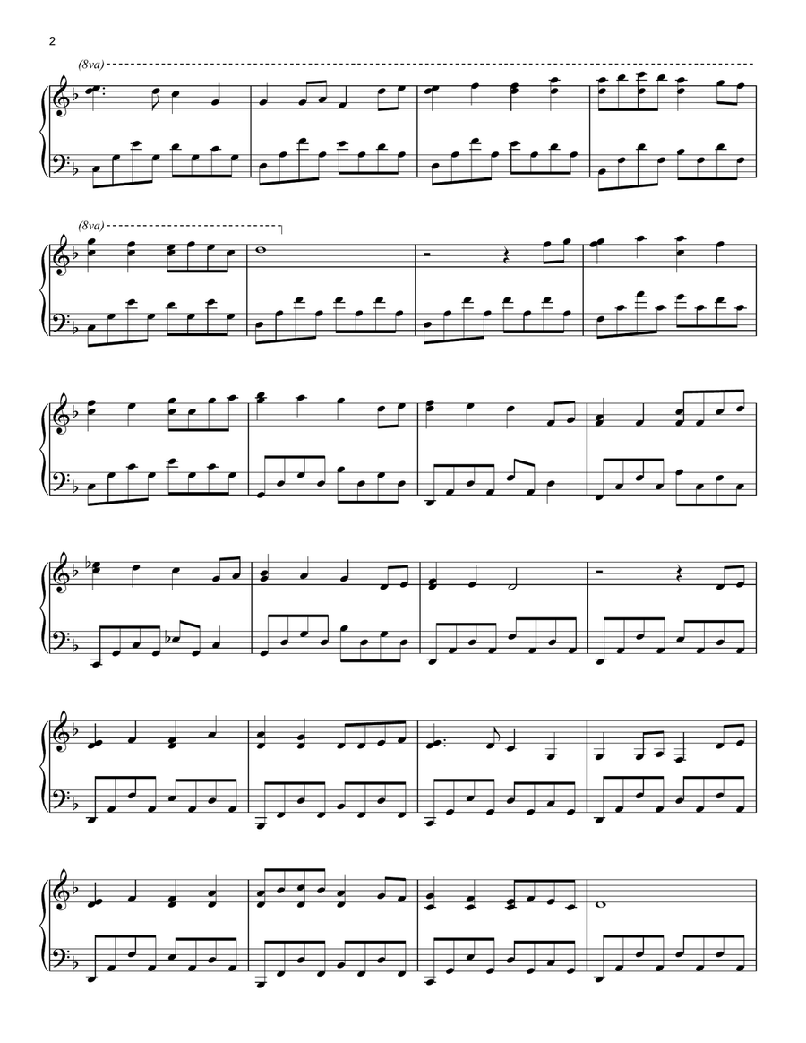 Nostalgia Piano Solo scores gallery preview page 2