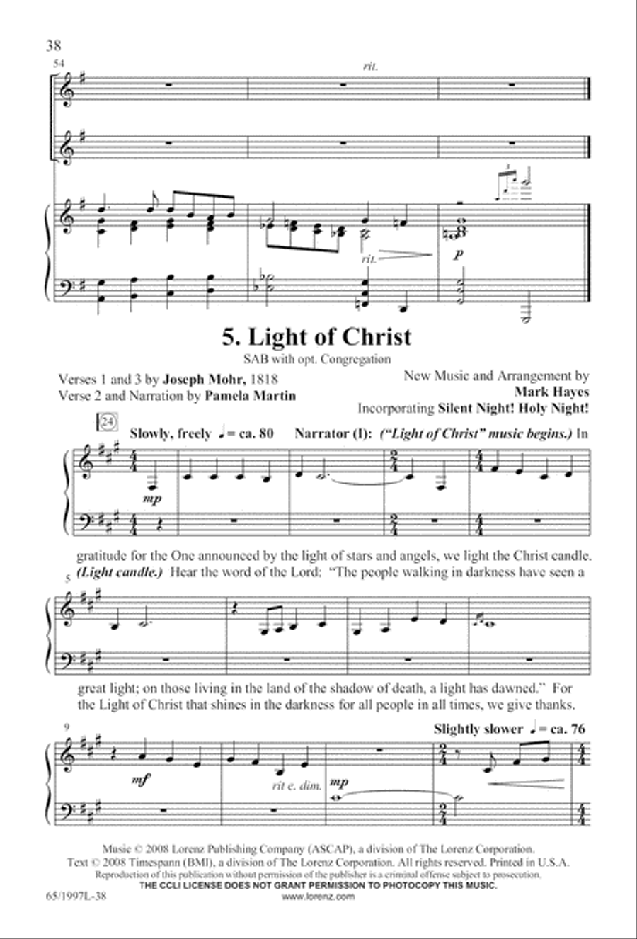 Candles and Carols Candles and Carols 3-Part scores gallery preview page 39