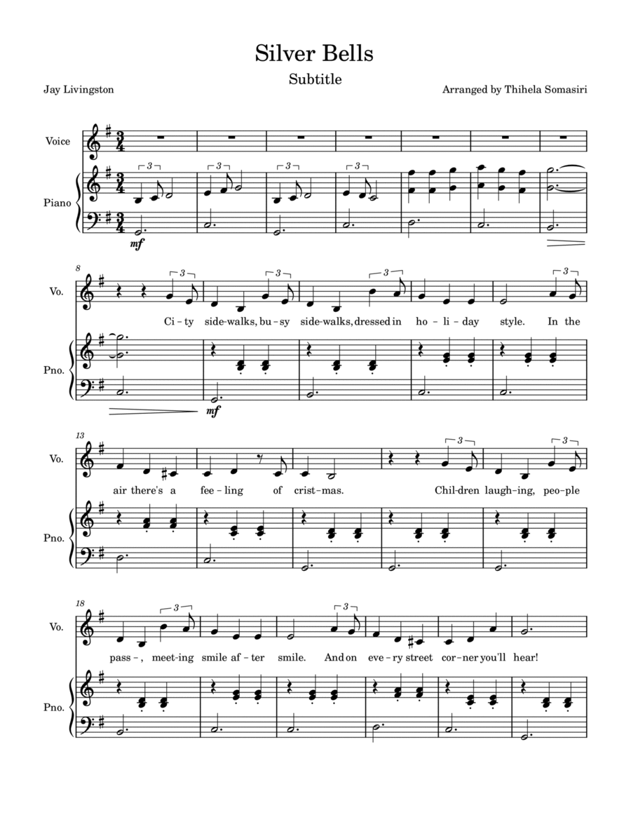 Silver Bells Voice scores gallery preview page 1