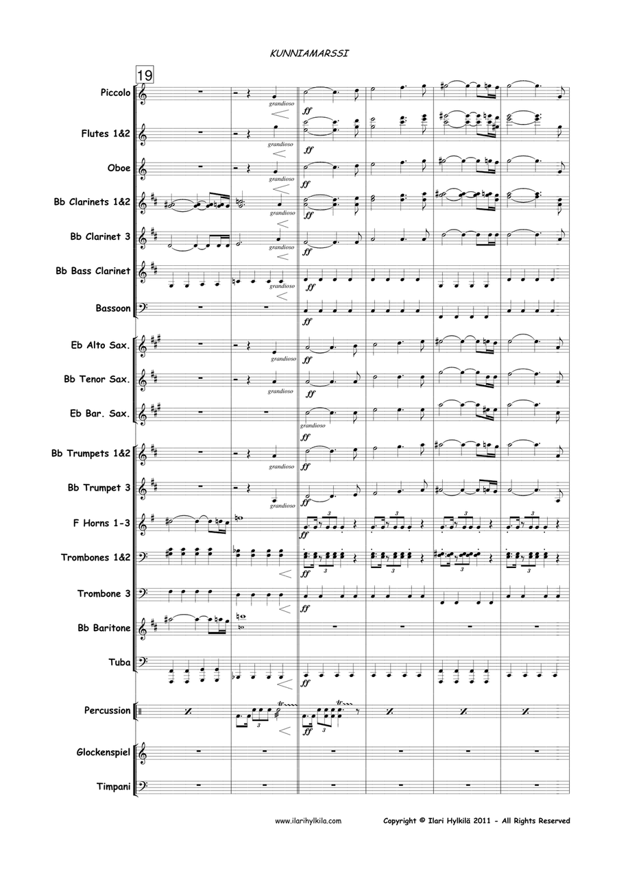 Honor March (for Concert Band) Concert Band scores gallery preview page 4
