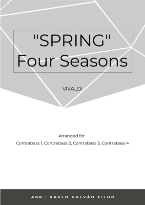 Book cover for SPRING - FOUR SEASONS - CONTRABASS QUARTET