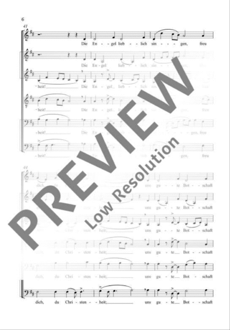 Der Heiland ist geboren Mixed Choir scores gallery preview page 7