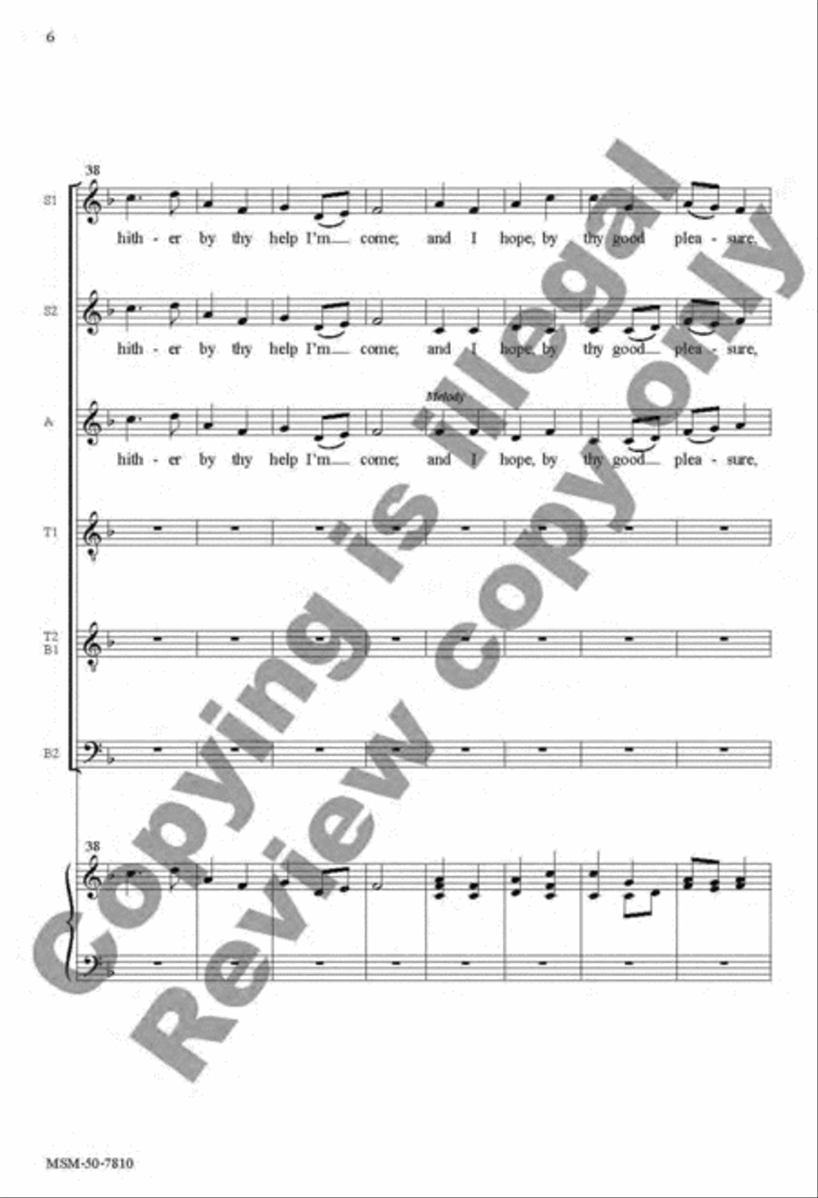 Come, Thou Fount of Every Blessing Divisi scores gallery preview page 6