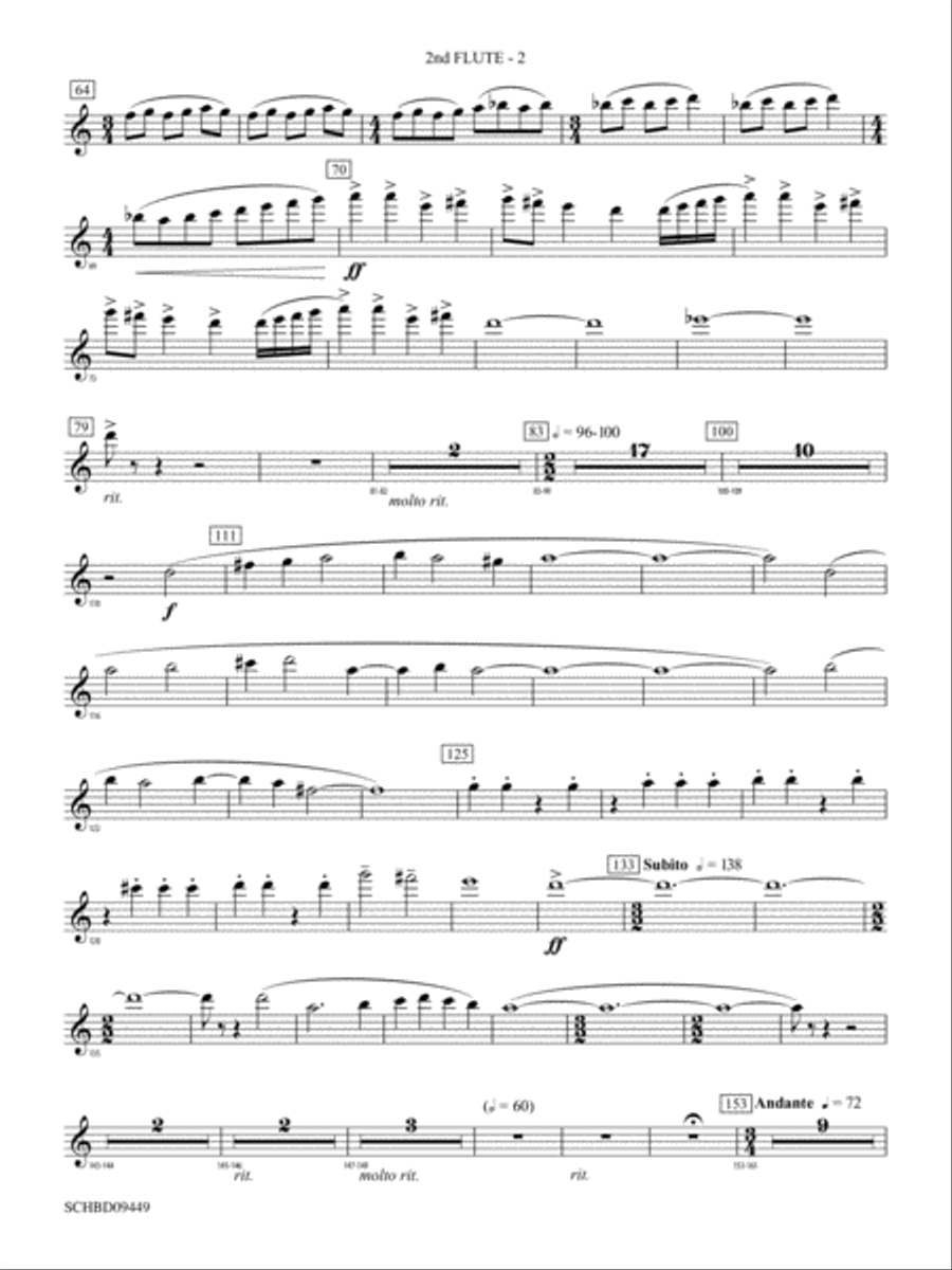 Psalm 46: 2nd Flute Concert Band scores gallery preview page 2