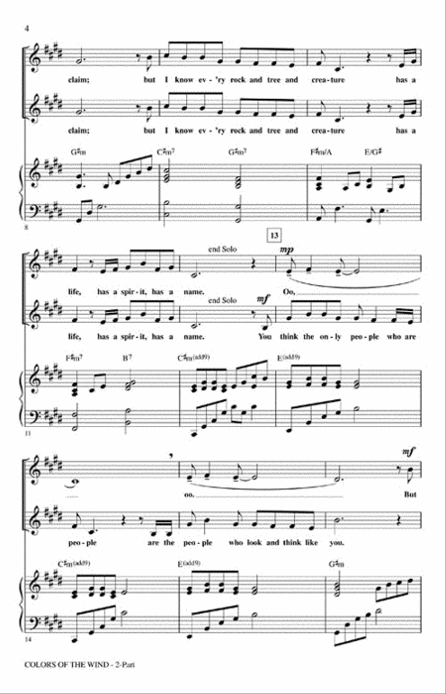 Colors of the Wind 2-Part scores gallery preview page 3