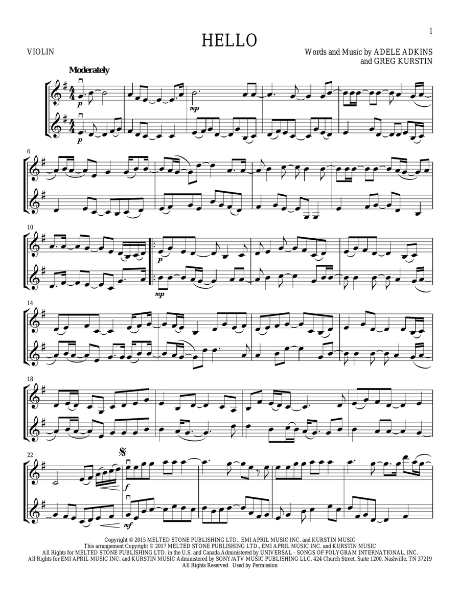 Hello String Duet scores gallery preview page 1