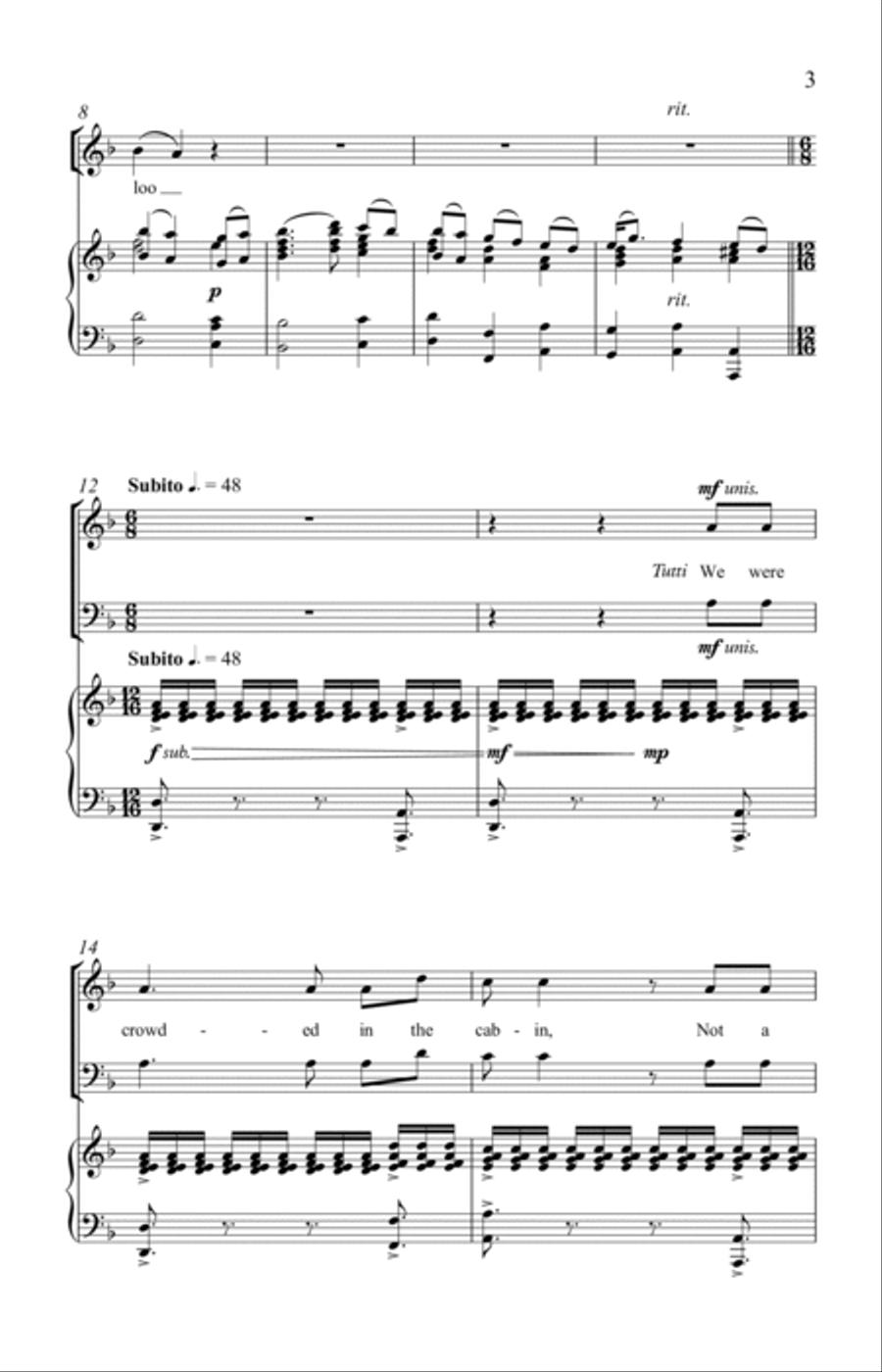 The Captain's Daughter (On the Water) 4-Part scores gallery preview page 3