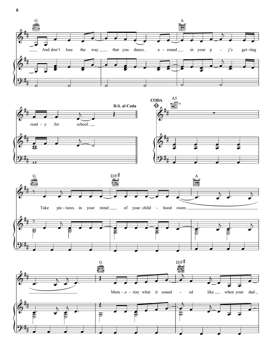 Never Grow Up Acoustic Guitar scores gallery preview page 6