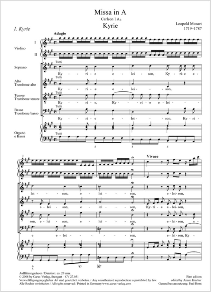Missa in A Major 4-Part scores gallery preview page 66