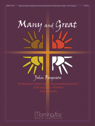 Book cover for Many and Great: Introductions and Accompaniments for Global Hymns