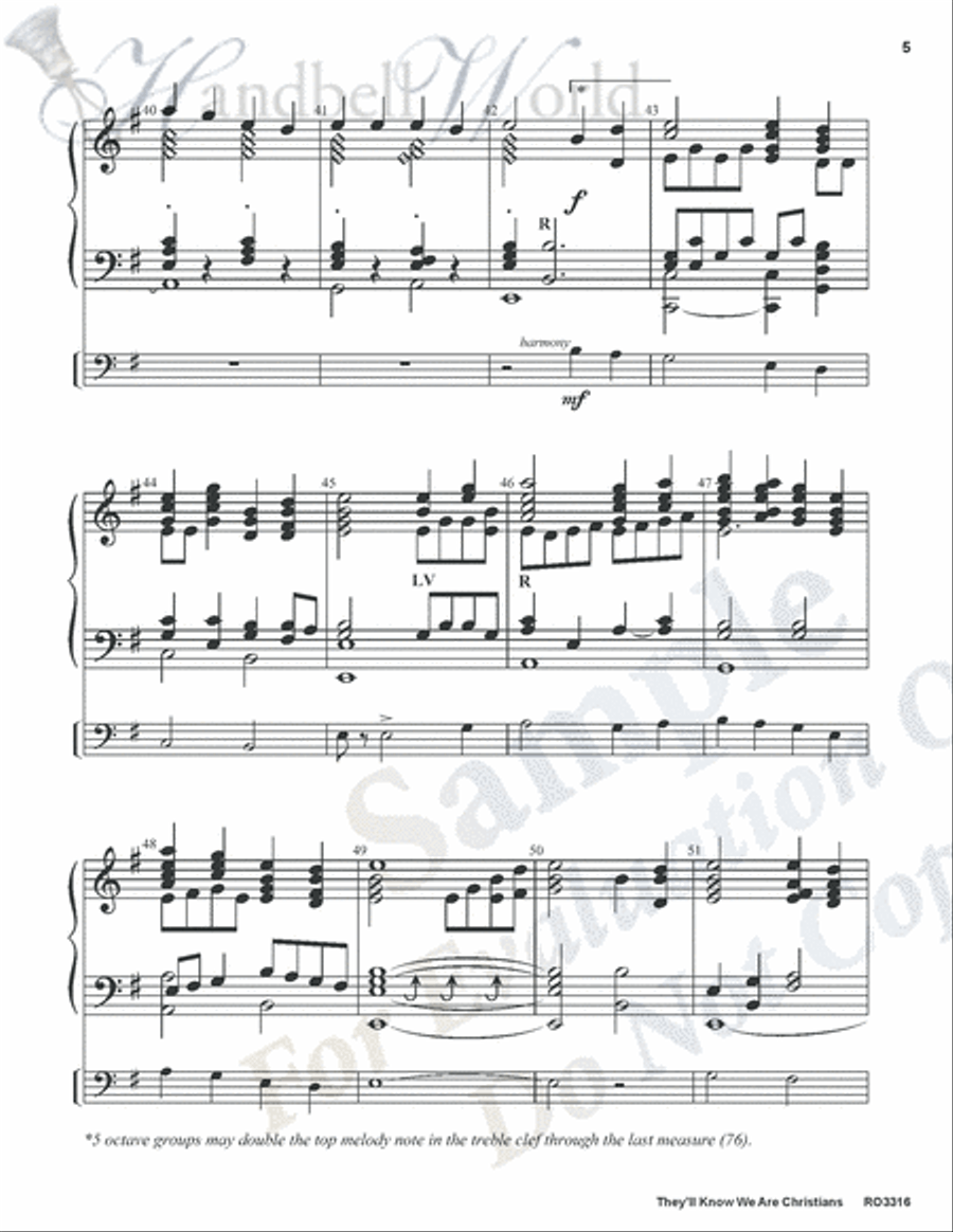 They'll Know We Are Christians 5-Octaves scores gallery preview page 5