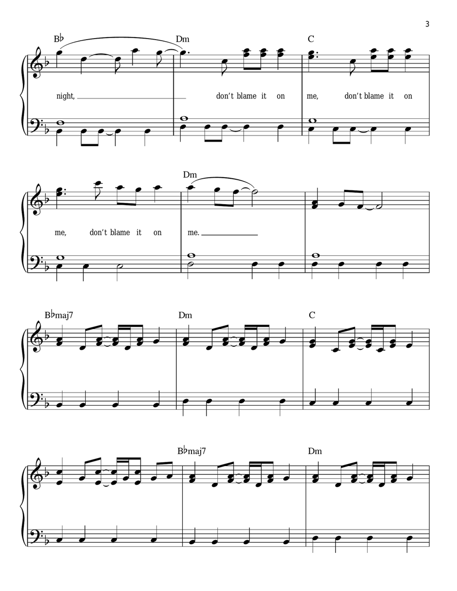 Blame Easy Piano scores gallery preview page 3