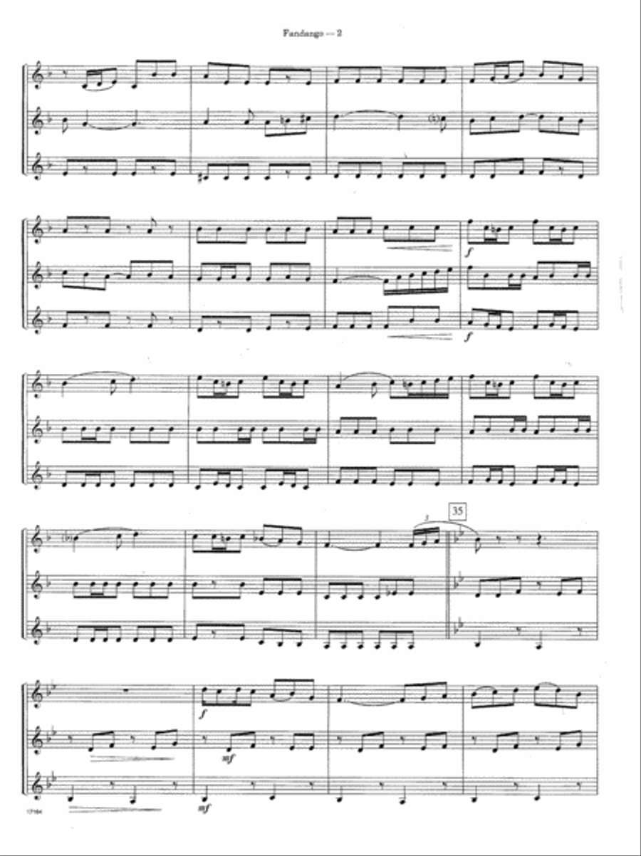 Fandango Trumpet Trio scores gallery preview page 3