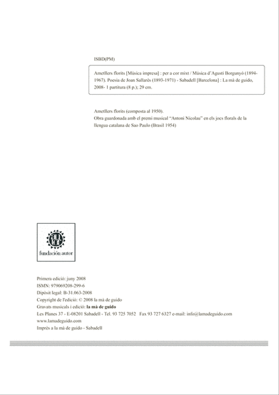 Ametllers florits 4-Part scores gallery preview page 2