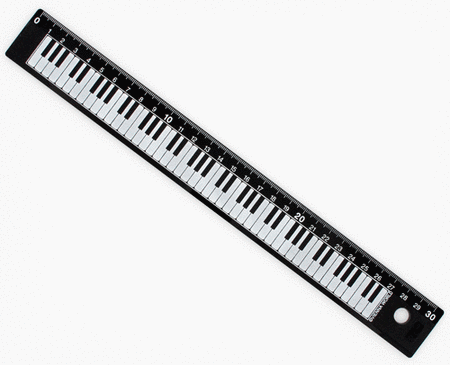 Keyboard Ruler 30 cm black