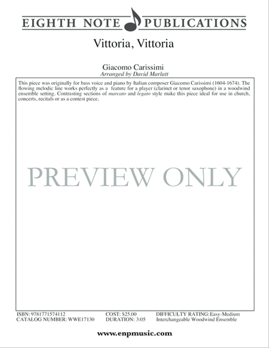 Vittoria, Vittoria Woodwind Ensemble scores gallery preview page 2
