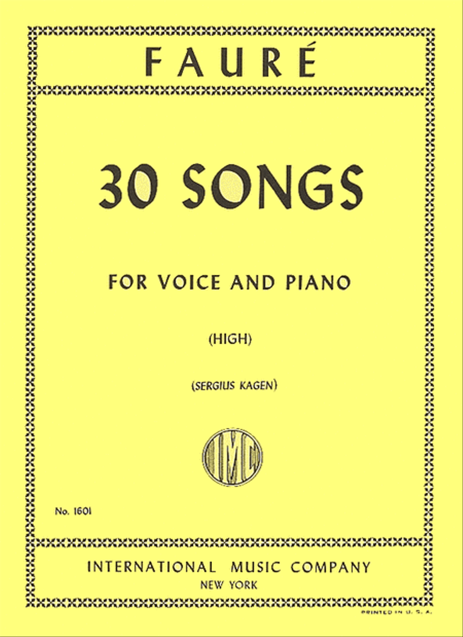 30 Songs for Voice and Piano (High)