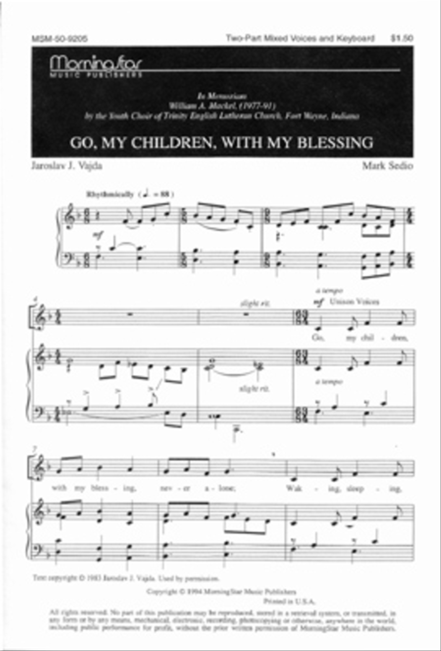 Go, My Children, with My Blessing 3-Part scores gallery preview page 1