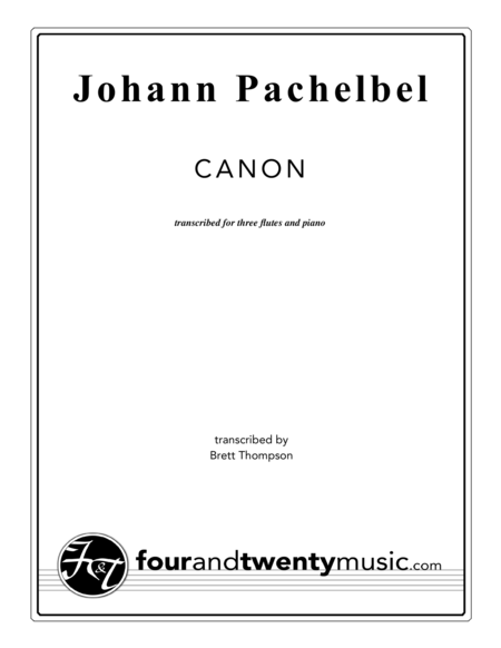 Canon - transcribed for three flutes and piano image number null