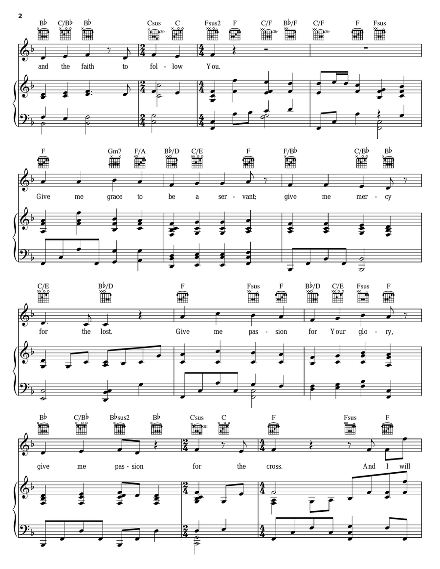 I Will Go I Will Go Piano, Vocal, Guitar scores gallery preview page 2