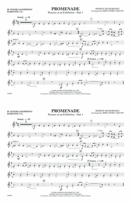 Promenade: Bb Tenor Saxophone/Bartione Treble Clef