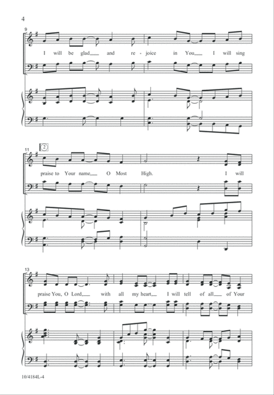 I Will Praise You 4-Part scores gallery preview page 4