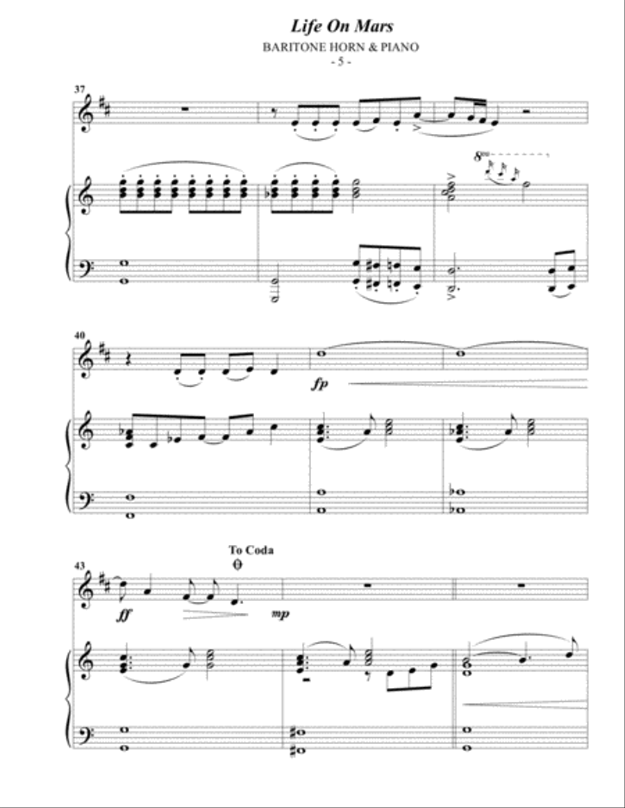 Life On Mars Baritone Horn TC scores gallery preview page 5
