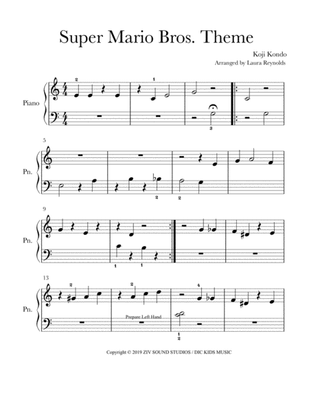 Super Mario Theme Sheet music for Piano (Solo)