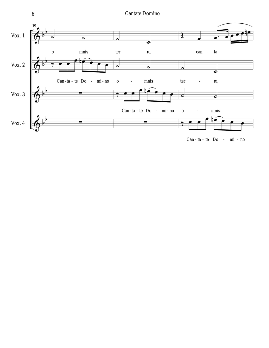 Cantate Domino Cantate Domino Choir scores gallery preview page 6