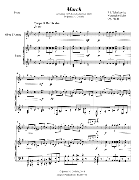 Tchaikovsky: March from Nutcracker Suite for Oboe d'Amore & Piano image number null
