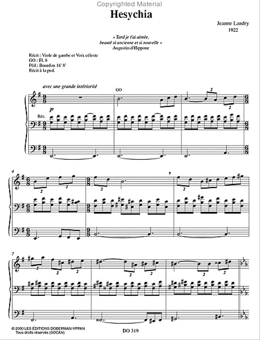 Hesychia Divertissement Organ scores gallery preview page 2