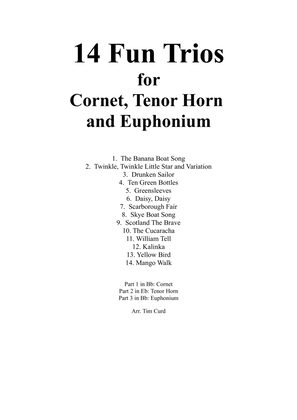 Book cover for 14 Fun Trios For Cornet, Tenor-Horn And Euphonium