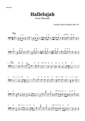 Hallelujah by Handel for Bassoon with Chords