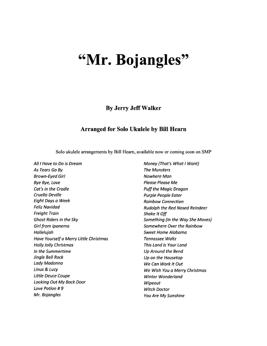 Mr. Bojangles Ukulele scores gallery preview page 1