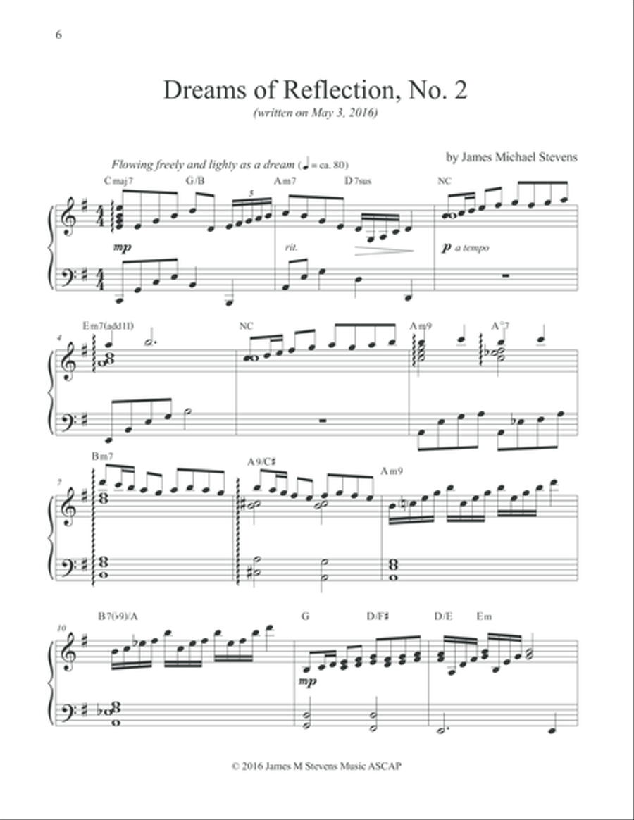 Dreams of Reflections, No. 1-5 - Piano Book Piano Solo scores gallery preview page 6