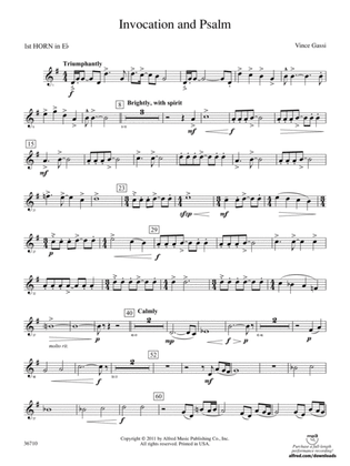 Invocation and Psalm: (wp) 1st Horn in E-flat
