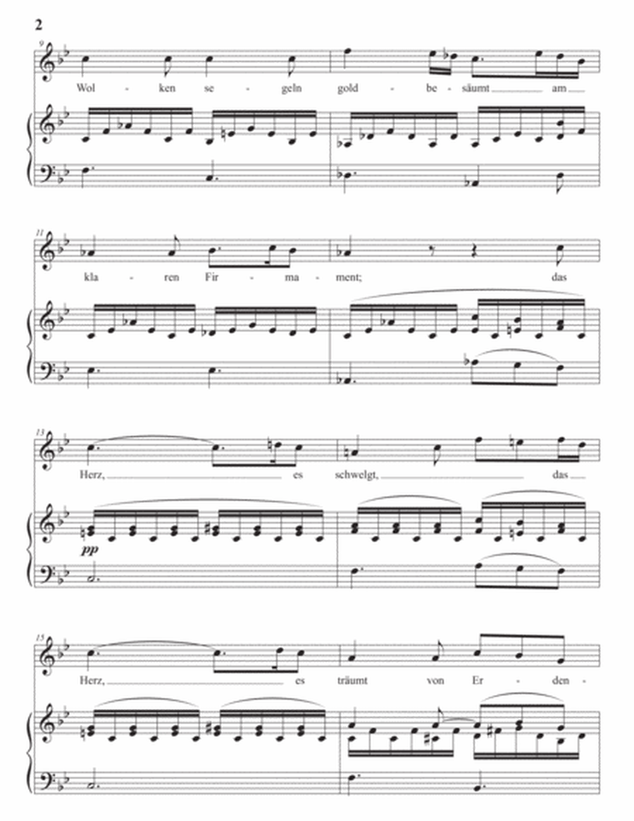 SCHUBERT: Abendlied der Fürstin, D. 495 (transposed to B-flat major)