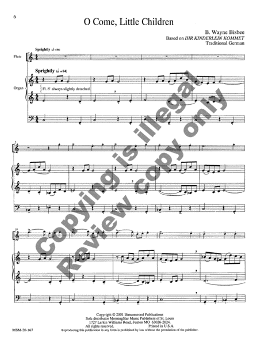 Two Christmas Pieces for Flute and Organ Flute scores gallery preview page 5