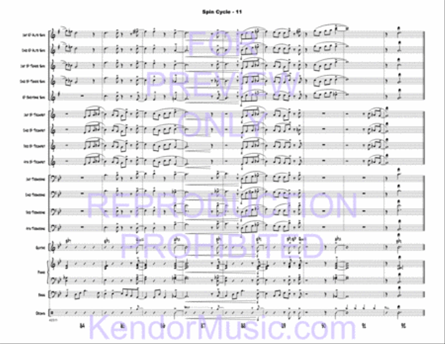 Spin Cycle (Full Score) Jazz Ensemble scores gallery preview page 13