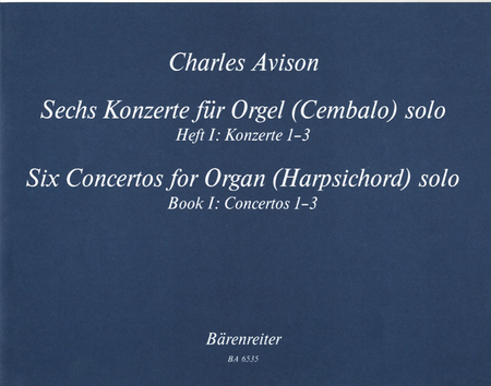 Sechs Konzerte for Solo Organ (manually) (Harpsichord)