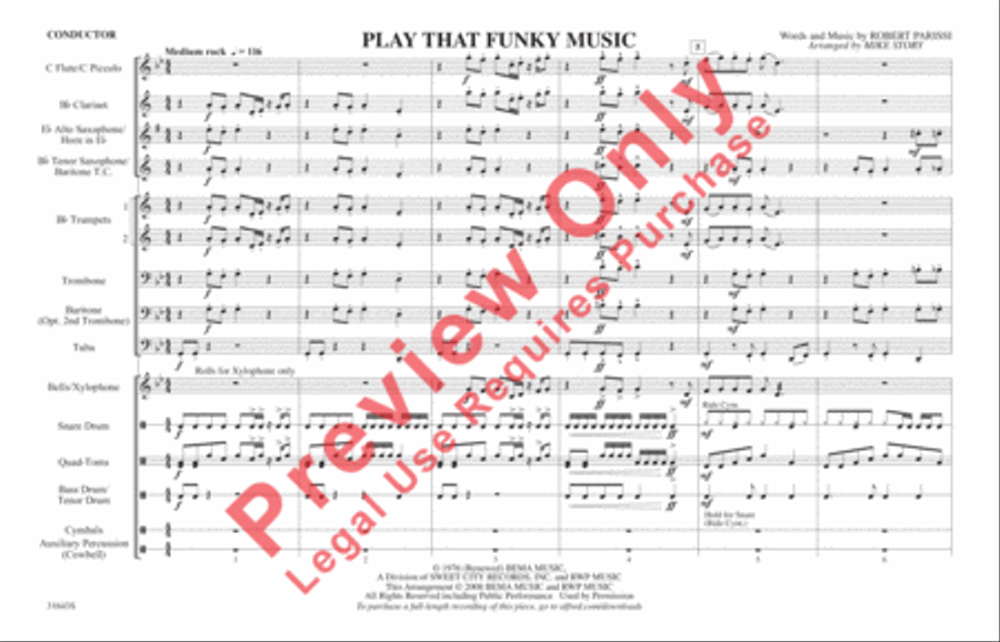 Play That Funky Music Play That Funky Music Marching Band scores gallery preview page 2