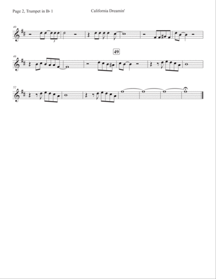 California Dreamin' Horn scores gallery preview page 6