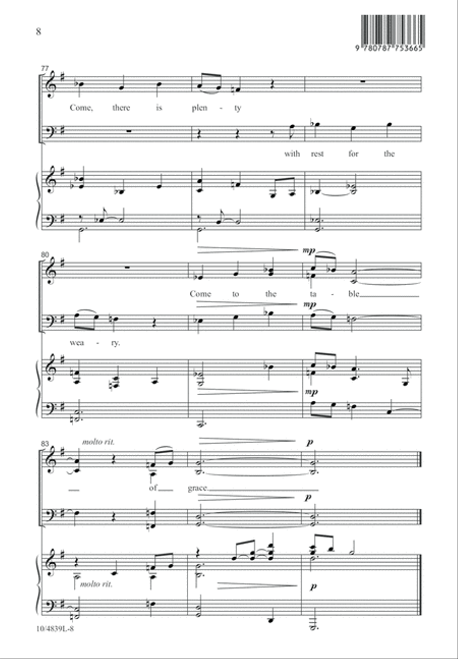 Table of Grace 4-Part scores gallery preview page 8
